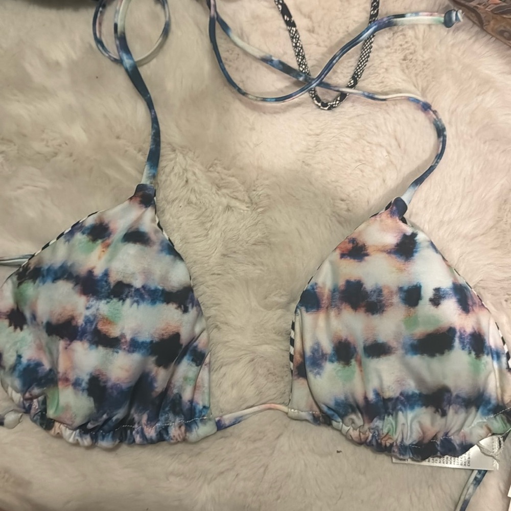 Splendid reversible triangle bikini top